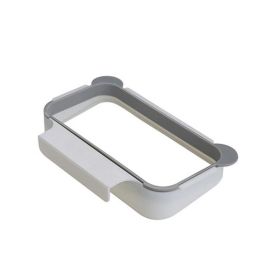 Door Bracket for Garbage Bag Kitchen Cabinet Trash Bag Hanger Can Be Hung Door Hanging Rack Garbage Bag Bracket (Color: GRAY)