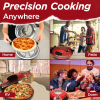 PSP002Ar Double Temperature Control Red Pizza Machine 2 Air cooled Quick cooling 2 inch Electric Pizza Oven 1200W Portable Mesa Pizza Machine