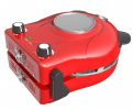 PSP002Ar Double Temperature Control Red Pizza Machine 2 Air cooled Quick cooling 2 inch Electric Pizza Oven 1200W Portable Mesa Pizza Machine