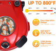 PSP002Ar Double Temperature Control Red Pizza Machine 2 Air cooled Quick cooling 2 inch Electric Pizza Oven 1200W Portable Mesa Pizza Machine
