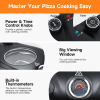 PSP002Ar Double Temperature Control Red Pizza Machine 2 Air cooled Quick cooling 2 inch Electric Pizza Oven 1200W Portable Mesa Pizza Machine