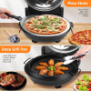 PSP002Ar Double Temperature Control Red Pizza Machine 2 Air cooled Quick cooling 2 inch Electric Pizza Oven 1200W Portable Mesa Pizza Machine