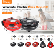 PSP002Ar Double Temperature Control Red Pizza Machine 2 Air cooled Quick cooling 2 inch Electric Pizza Oven 1200W Portable Mesa Pizza Machine