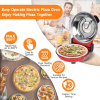 PSP002Ar Double Temperature Control Red Pizza Machine 2 Air cooled Quick cooling 2 inch Electric Pizza Oven 1200W Portable Mesa Pizza Machine