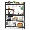 Kitchen Baker's Rack, 5-Tier Utility Storage Shelf with Hutch
