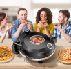 PSP002Ar Double Temperature Control Red Pizza Machine 2 Air cooled Quick cooling 2 inch Electric Pizza Oven 1200W Portable Mesa Pizza Machine